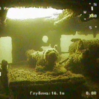 Балтийское море. Затонувшее судно