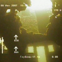 Балтийское море. Затонувшее судно