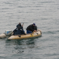 Работа с лодки