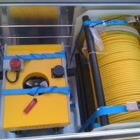 Кейс с подводным аппаратом и катушкой с кабелем 250 м