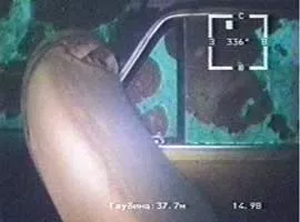 Осмотр затонувшего автомобиля на глубине 38 м изнутри
